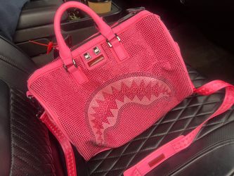 Sprayground Pink Crystal Rhinestone Duffle Bag