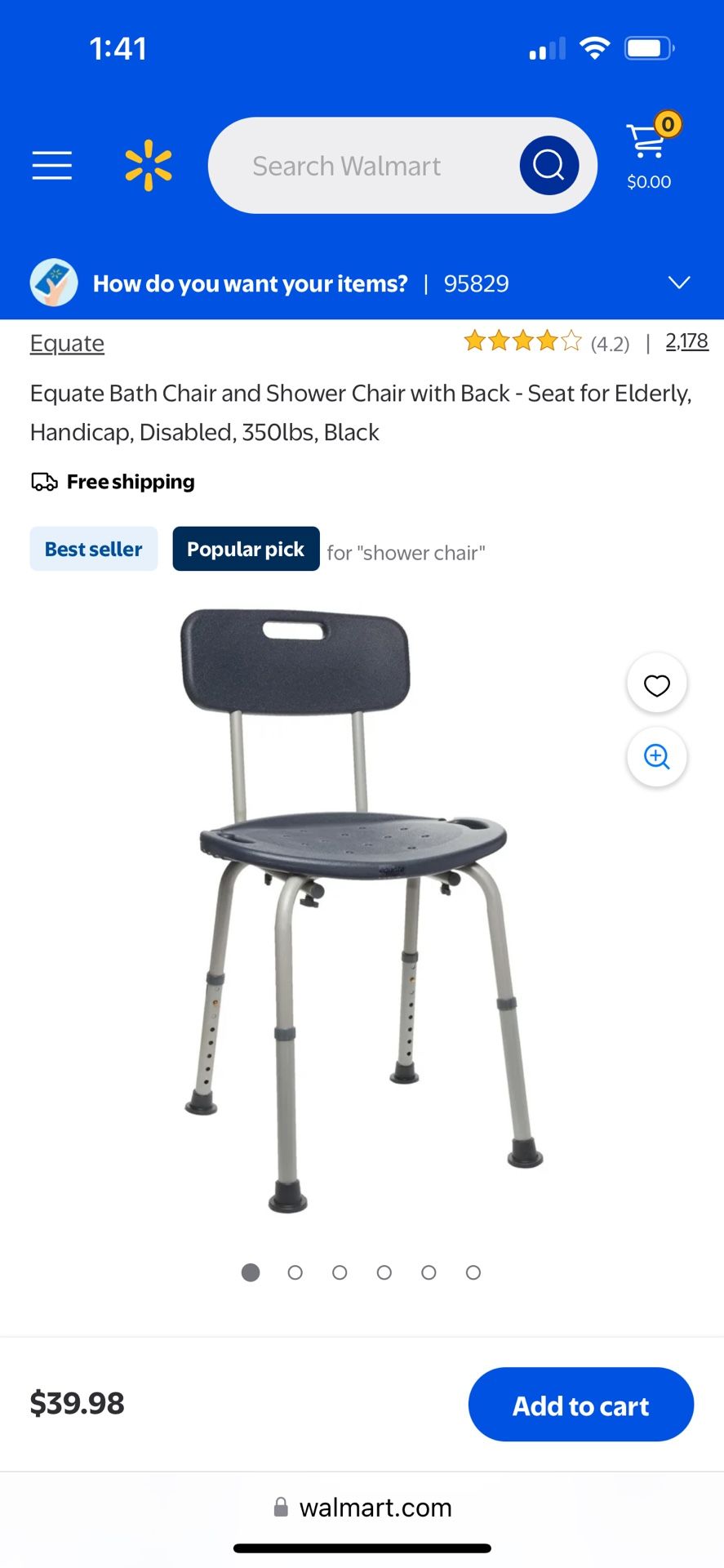 Bath and shower seat