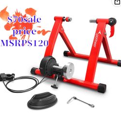 Bike Trainer Stand Indoor Riding - Sportneer Magnetic Stationary Bicycle Exercise Stand with Noise Reduction Wheel, 6 Resistance Adjustable