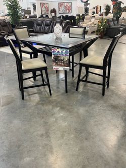 Five piece counter height pub set