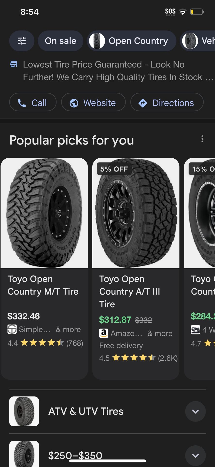 $225 Tires Must Go Used Full Set All 4 Same Size And Brand. 8 Lug Tire