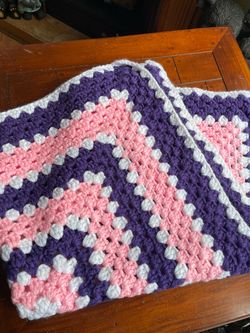 Vintage Handmade Crochet Throw