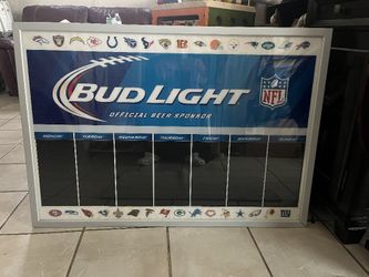 Budlight Dry Erase NFL Menu Board