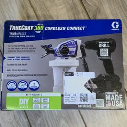 Graco TrueCoat 360-Handheld Cordless Connect Drill Paint Sprayer #3681