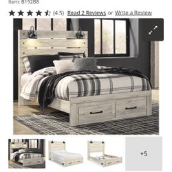 Cambeck Queen Panel Bed with 2 Storage Drawers

