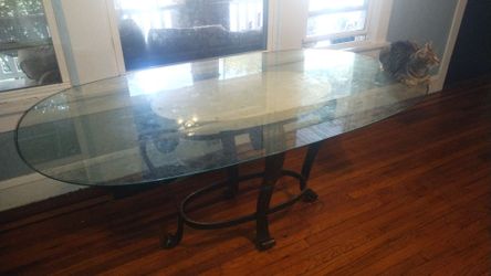 Glass Table with 6 chairs