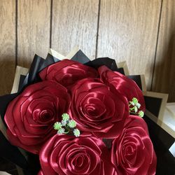 Roses bouquet Eternal rouses Ribbon rouses 