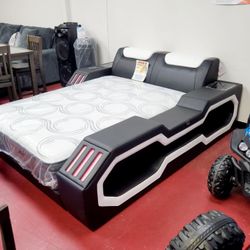 Bedroom Furniture Bed With Bluetooth Speaker Mattress Also Available 
