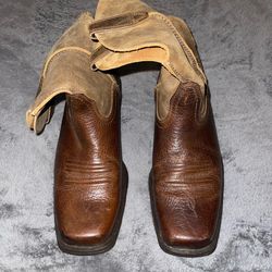 Ariat Men’s Brown Leather Western Cowboy Boots Size 11.5 D Like New