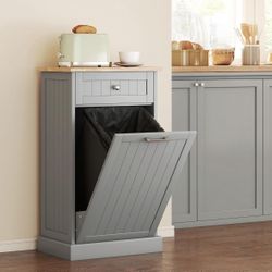 Kitchen Tilt Out Trash Bin Cabinet - SEE PICS