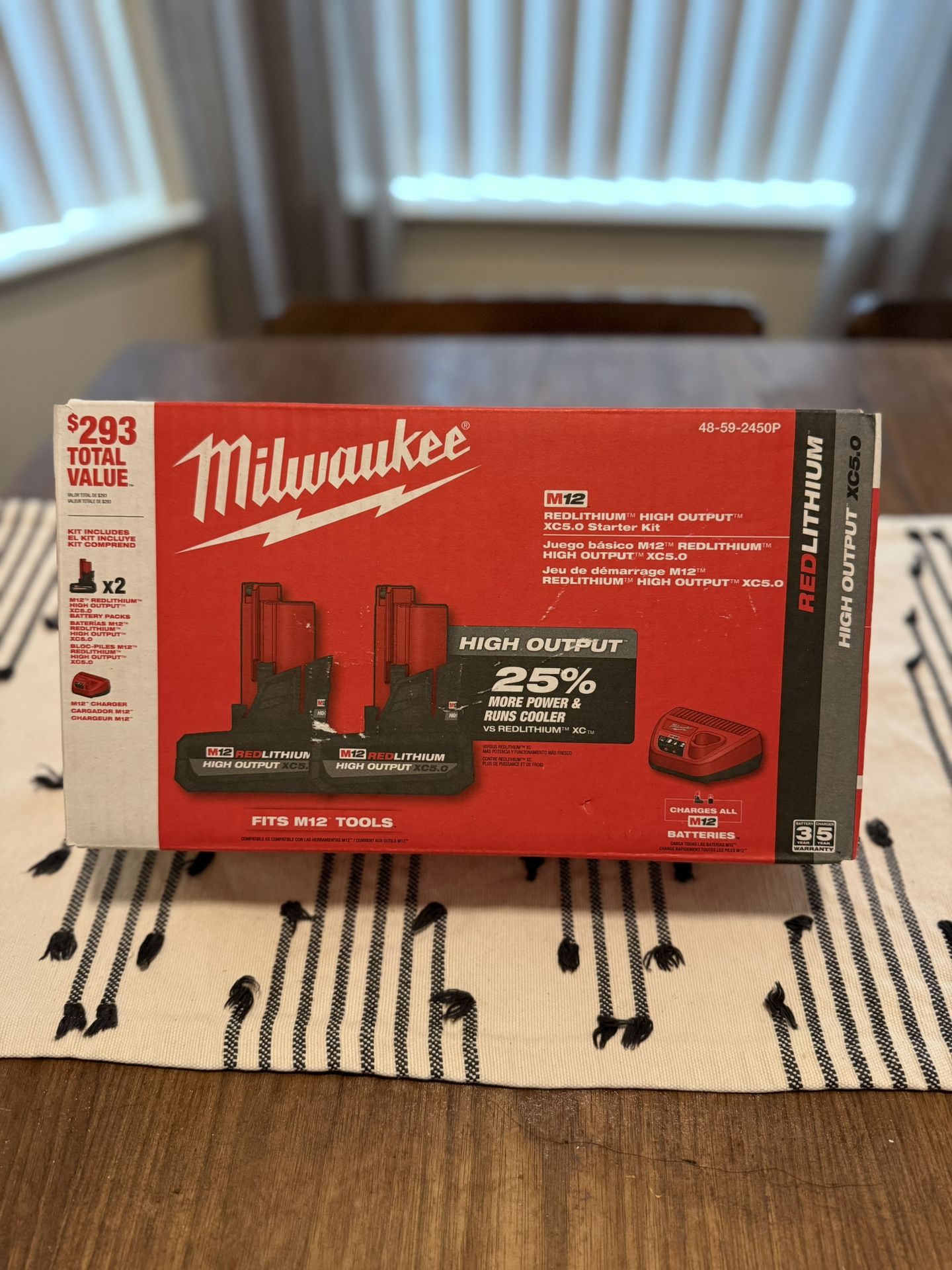 Milwaukee M12 High Output 5.0 Ah Battery Pack (2-Pack) Starter Kit with Charger