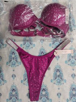 Victoria Secret Bombshell Strappy Shine Bikini 32B/Sm