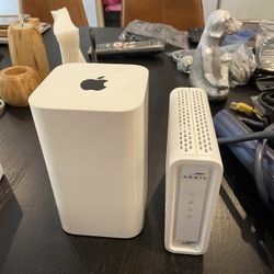 Like New Apple AirPort Extreme Base station Router And  And Arris modem