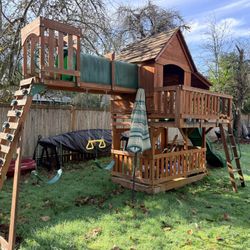 Kids Wood Fortress Playground 