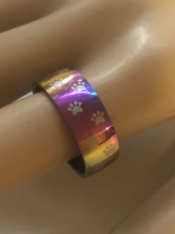 Pet lover paw ring multi mix ring