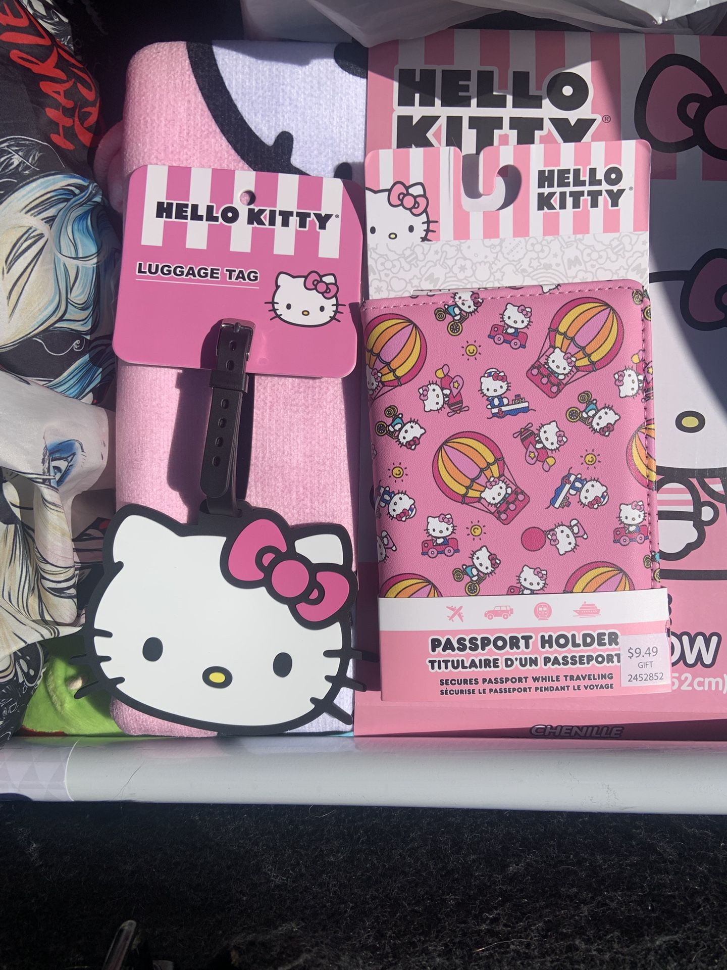 hello kitty passport book and luggage tag