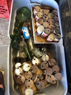 Vintage bottles and beer cans $1.00 each