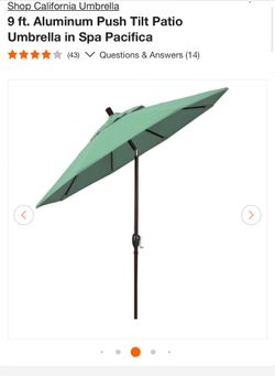 2 California Umbrella 9’ Patio Umbrellas – Great Condition – $240 for Both