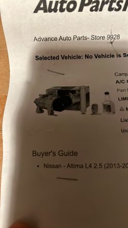 A/C Compressor And Component Kit Nissan Altima 