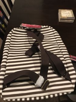 Henri bendel striped canvas cheap backpack