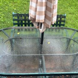 Yard Glass Table Ready For Sale Pick Up Only ASAP