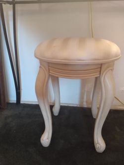 Cream Vanity Stool