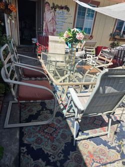 7pcs vintage patio sets with cusion