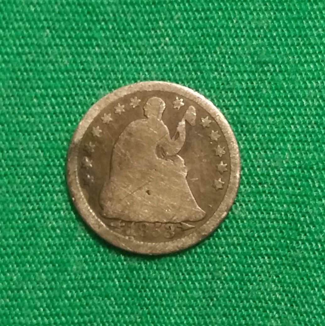 1853 half dime silver