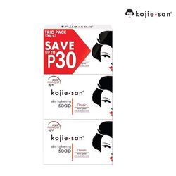 Kojie San Skin Brightening Kojic Acid Soap, 100g x 3 Bars