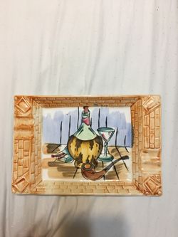 Vintage Tilso Handpainted Ashtray