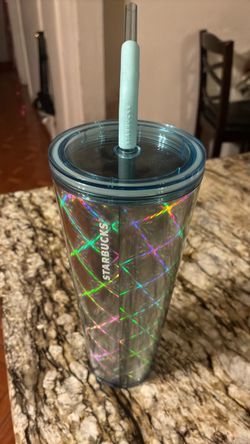 Starbucks Holographic Cold Cup Tumbler with Straw
