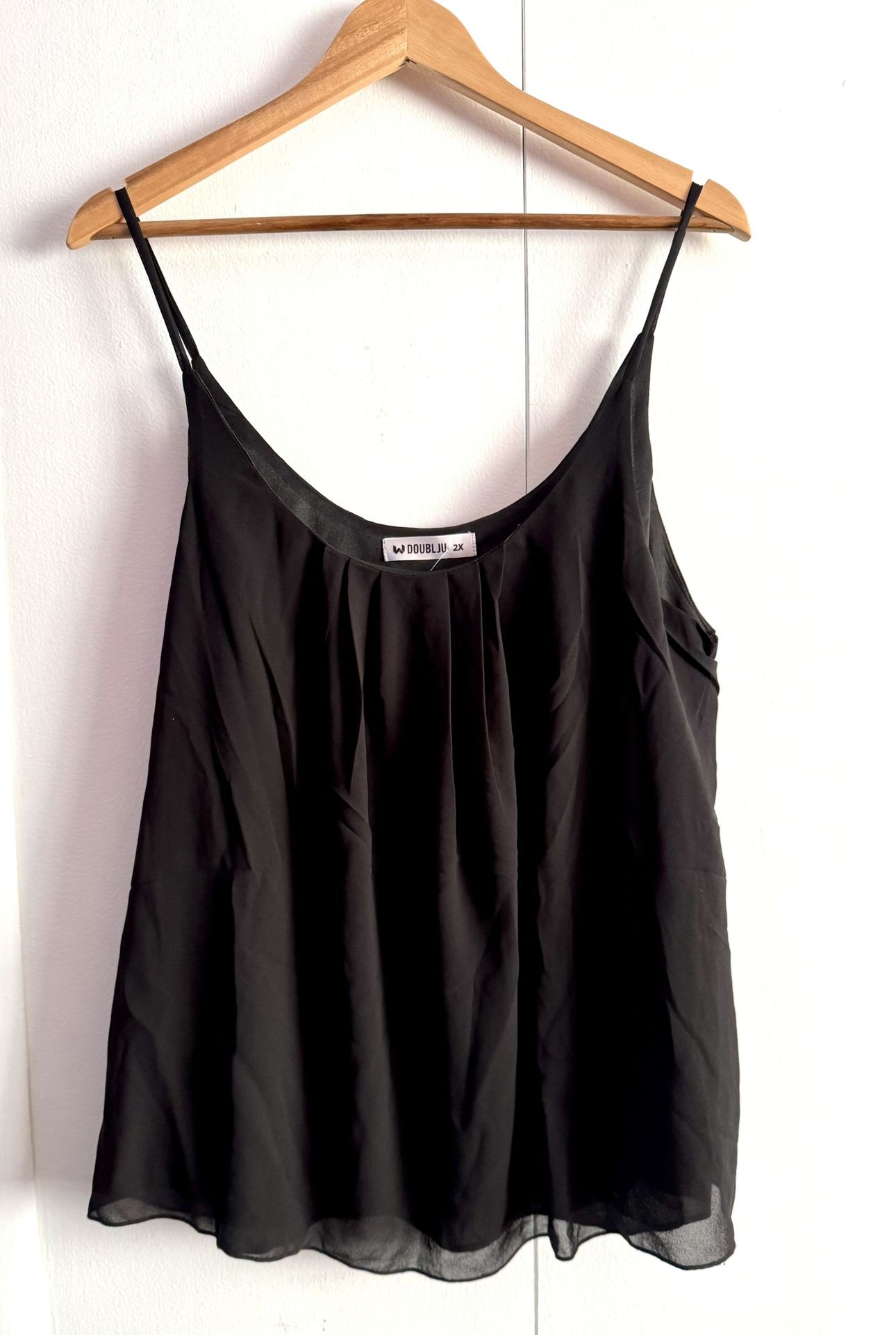 Black Camisole Blouse, 2X