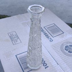 Vintage Clear Glass Flower Bud Vase