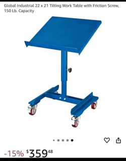 Global Industrial 22 x 21 Tilting Work Table with Friction Screw, 150 Lb. Capacity