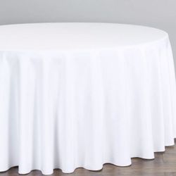 White Tablecloths 108” Round 