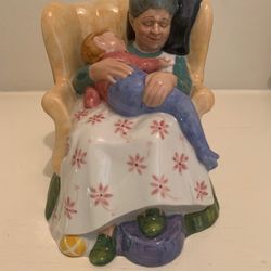 Vintage Royal Daulton & Co. “Sweet Dreams” Figurine of Grandmother and Child