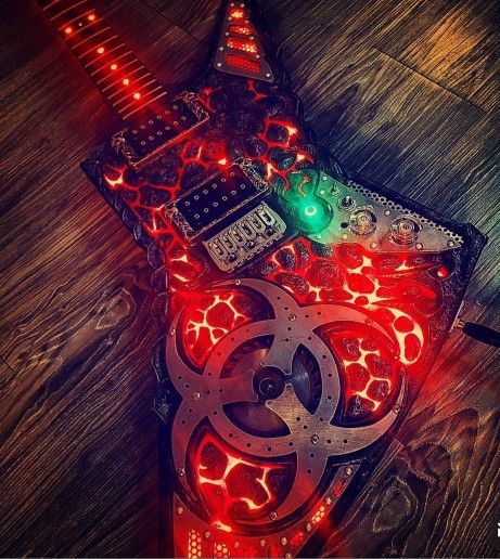 Biohazard Custom Guitar " The Lava" Explorer