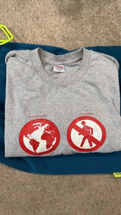 Supreme Save The Planet Tee Heather Grey FW19 size XL