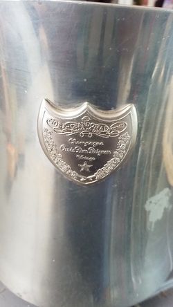 BEAUTIFUL DOM PERIGNON PEWTER WINE BUCKET