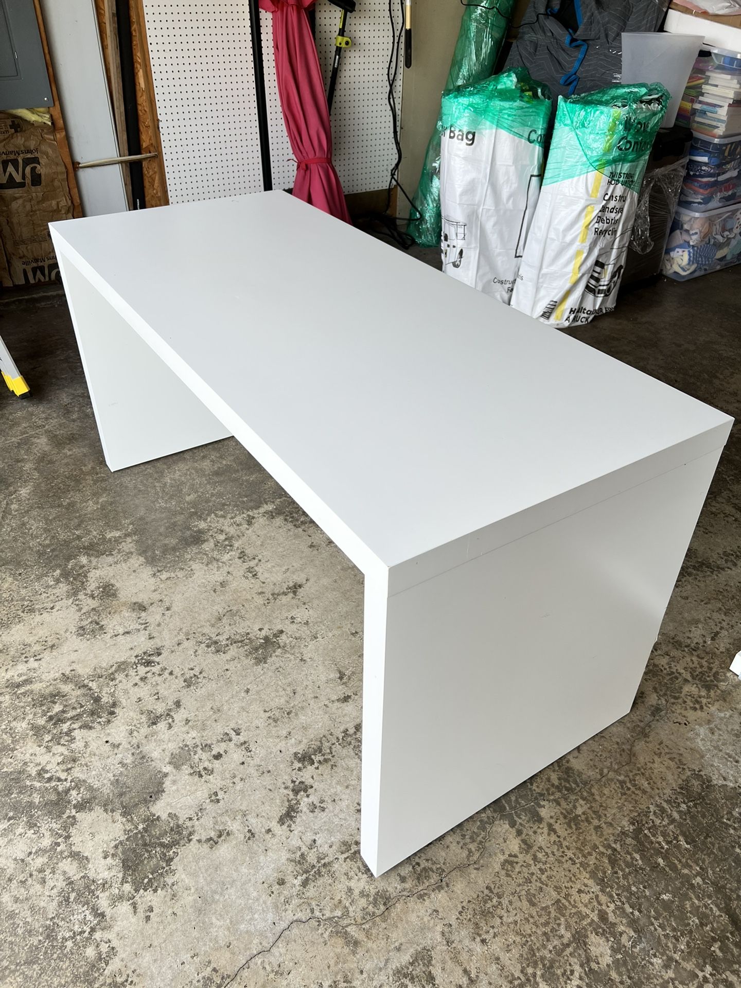 Ikea Office Desk White With Pull Out Panel