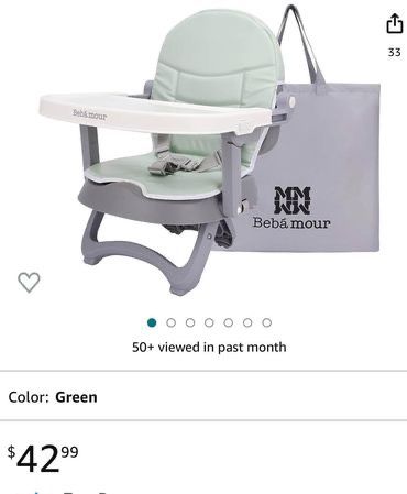 Baby Booster Seat with Removable Tray