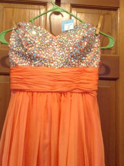 Coral prom dress size 8
