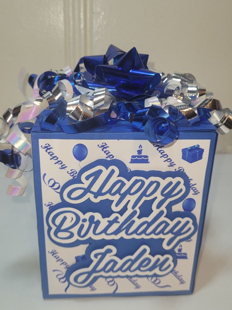 Birthday Gift Box. Custom Money Box. Pull Tag Money Box. Surprise Money Box. Party Supply. Kid's Gift. Adult Gift. Gifts For Her Gifts For Him Dodgers