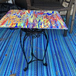 Hand Painted Side Table