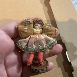 Rare- Vintage 2” Miniature String Doll