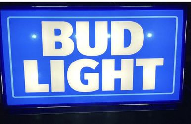 Bud Light LED Light Box. New In Box. 12.5 Inches. USB Or Battery Powered