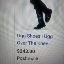 Black Sequin UGG Boots. New