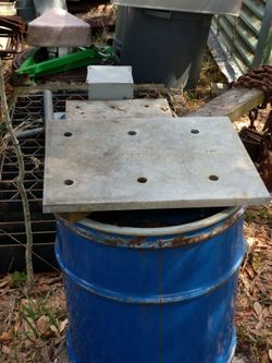 4 pieces. 18" x 14" x 3/4" heavy duty galvanized steel plates with holes$60 each or $220 for all