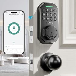 Keyless Entry Door Lock with Handle Wi-Fi Door Locks for Front Door Anti-Peeping Password App Control Smart Door Lock 