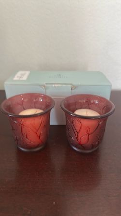 Partylite Berry Sprig Votive Pair with votive candles, New see pictures, $12, no holds